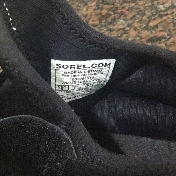 Sorel Women’s Size 9 Kinetic Sneaker High Top Strap Black Mesh Upper Velcro - Picture 8 of 15